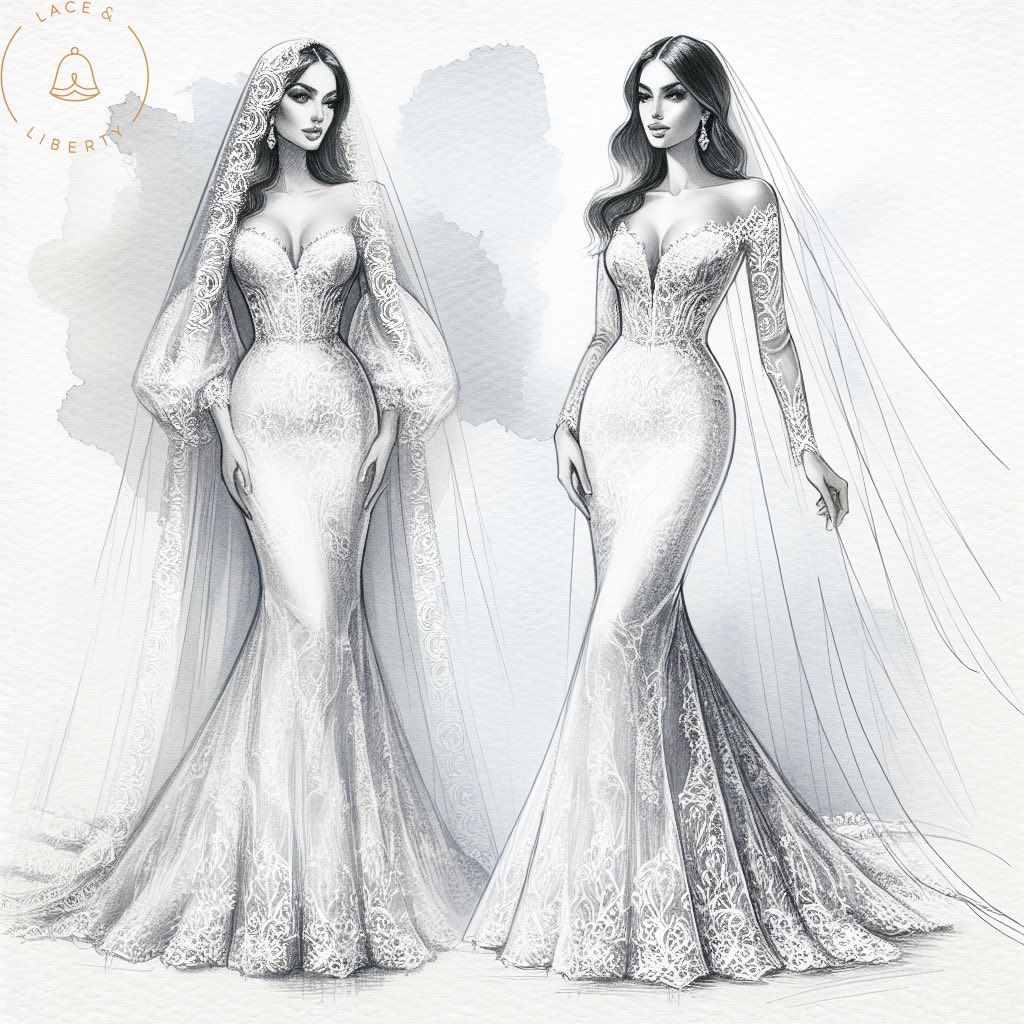 AI Generated Wedding Dress Design
